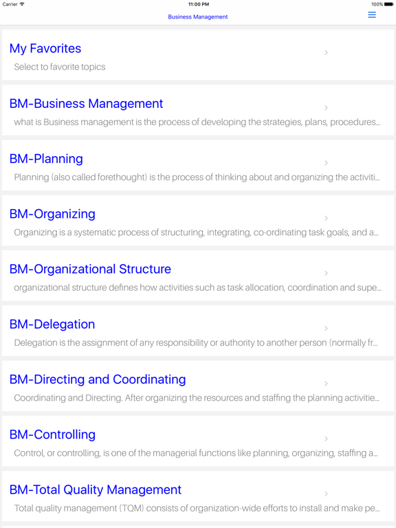 MBA Business Management iPad स्क्रीनशॉट