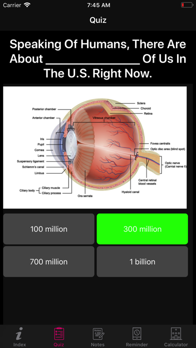 Human Eye Anatomy Fact,Quiz 2k স্ক্রিনশট