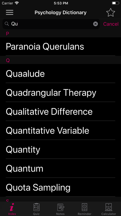 Psychology Dictionary Terms Screenshots