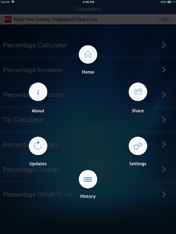 Percentage Calculators iPad Screenshots