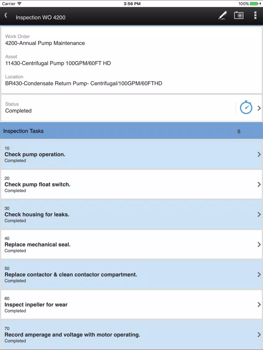 IBM Maximo Inspection iPad 應用截圖
