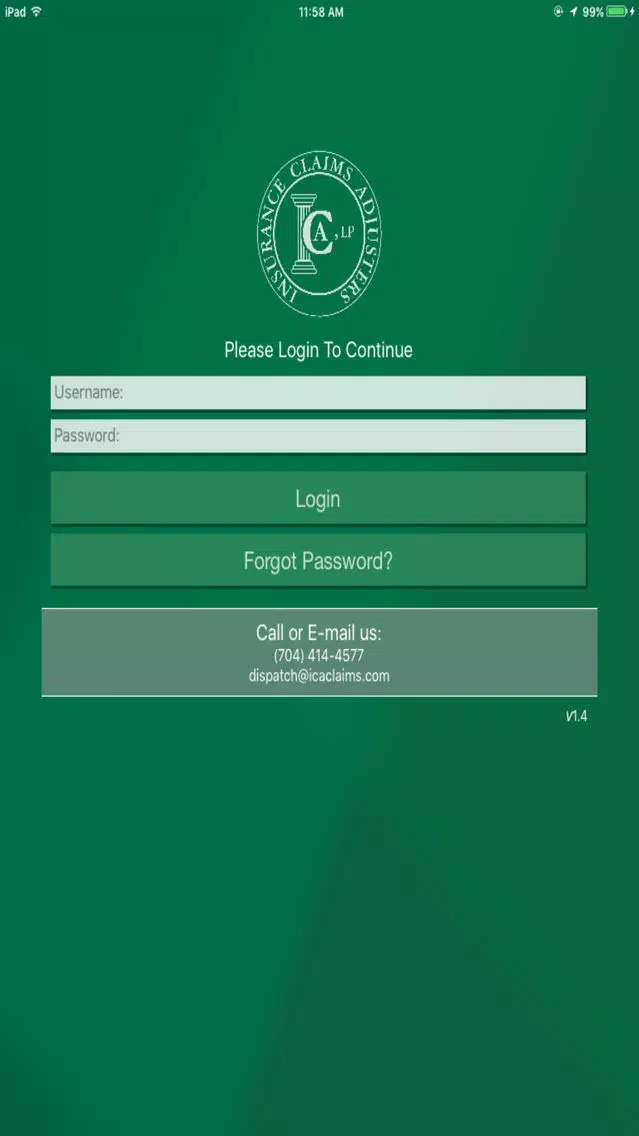 ICA Mobile Claims Screenshots