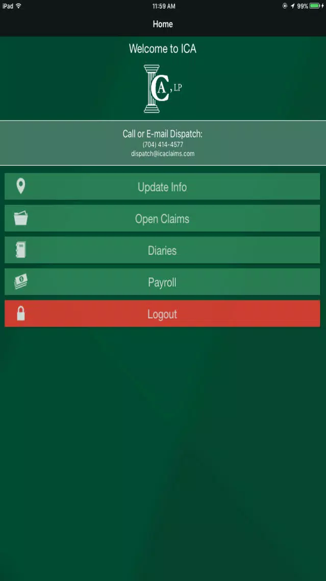 ICA Mobile Claims Screenshots