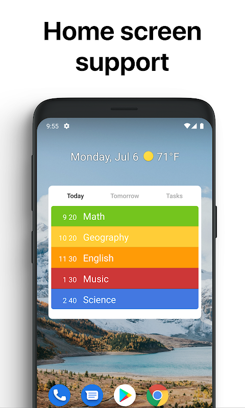 Timetable Screenshots