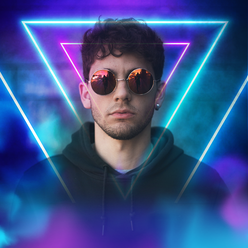 Neon Wings Light Photo Editor