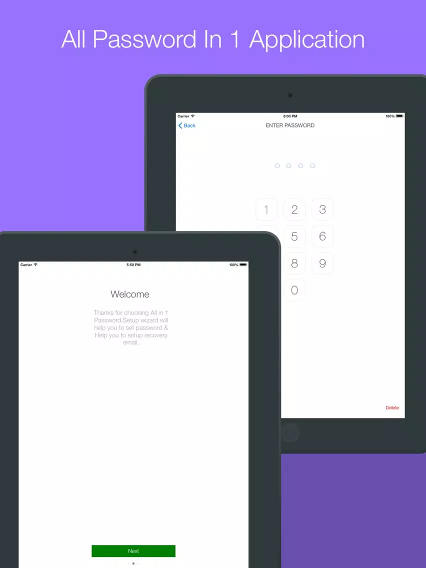 Screenshot di All in 1 Password Manager Lite & Secret Camera - Secure digital Wallet application to Hide Personal Data with Private Browser iPad