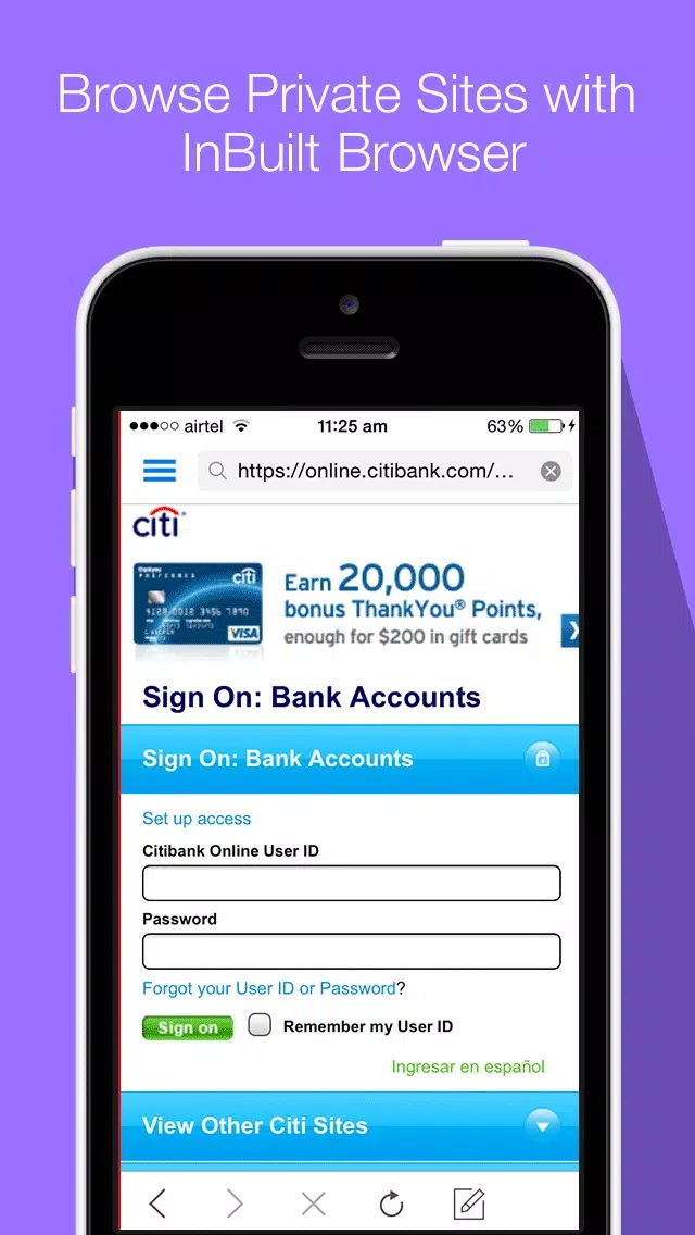 Screenshot di All in 1 Password Manager Lite & Secret Camera - Secure digital Wallet application to Hide Personal Data with Private Browser