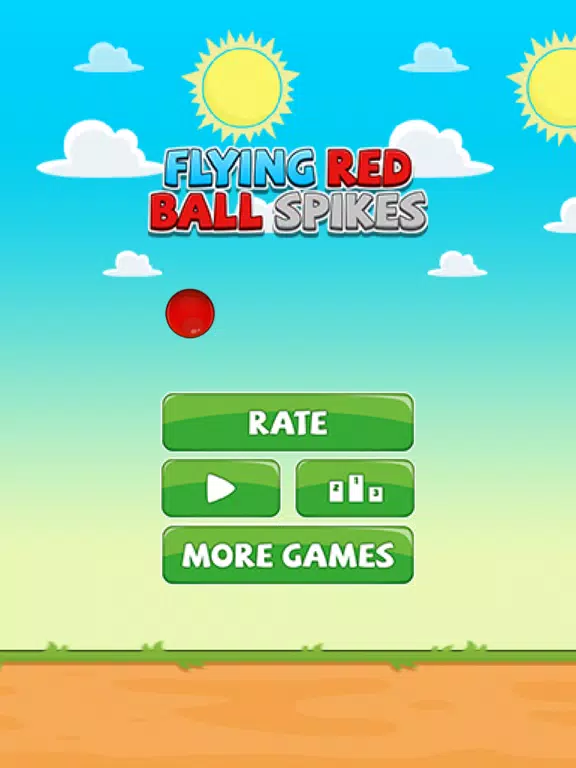 Flappy Red Ball - Tiny Flying iPad  Screenshots