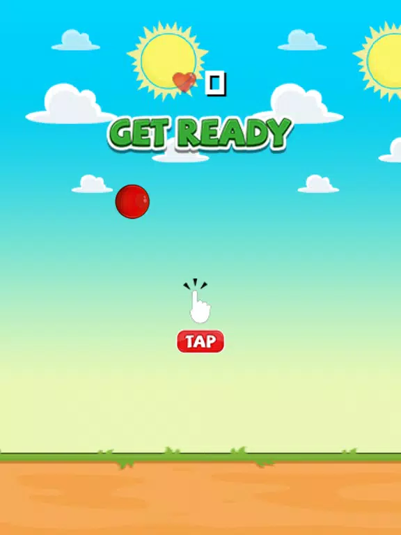 Flappy Red Ball - Tiny Flying iPad  Screenshots