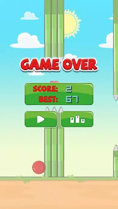 ภาพหน้าจอของ Flappy Red Ball - Tiny Flying
