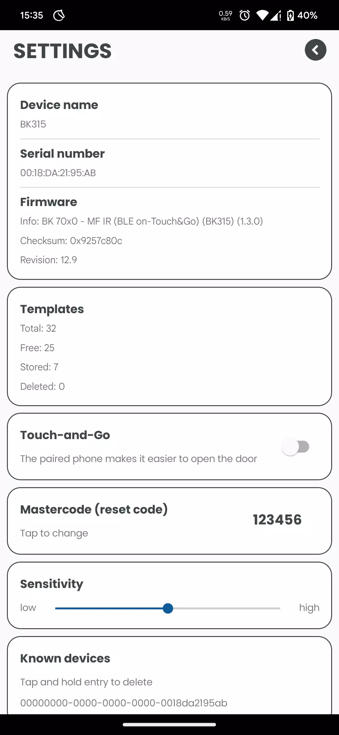 BioKey Kombi 4-in-1 Screenshots