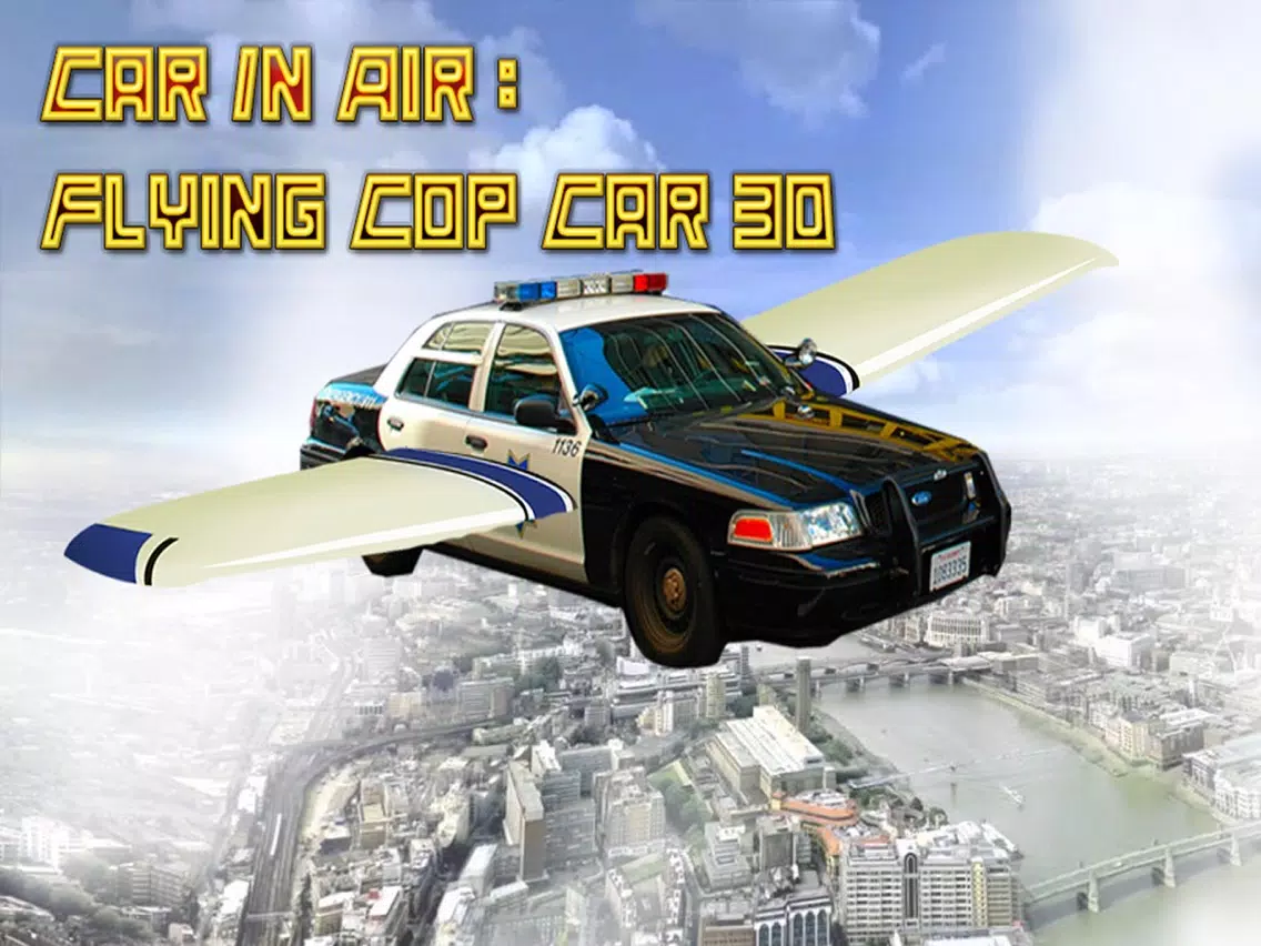 Car In Air : Flying Cop Car 3D iPad Screenshots