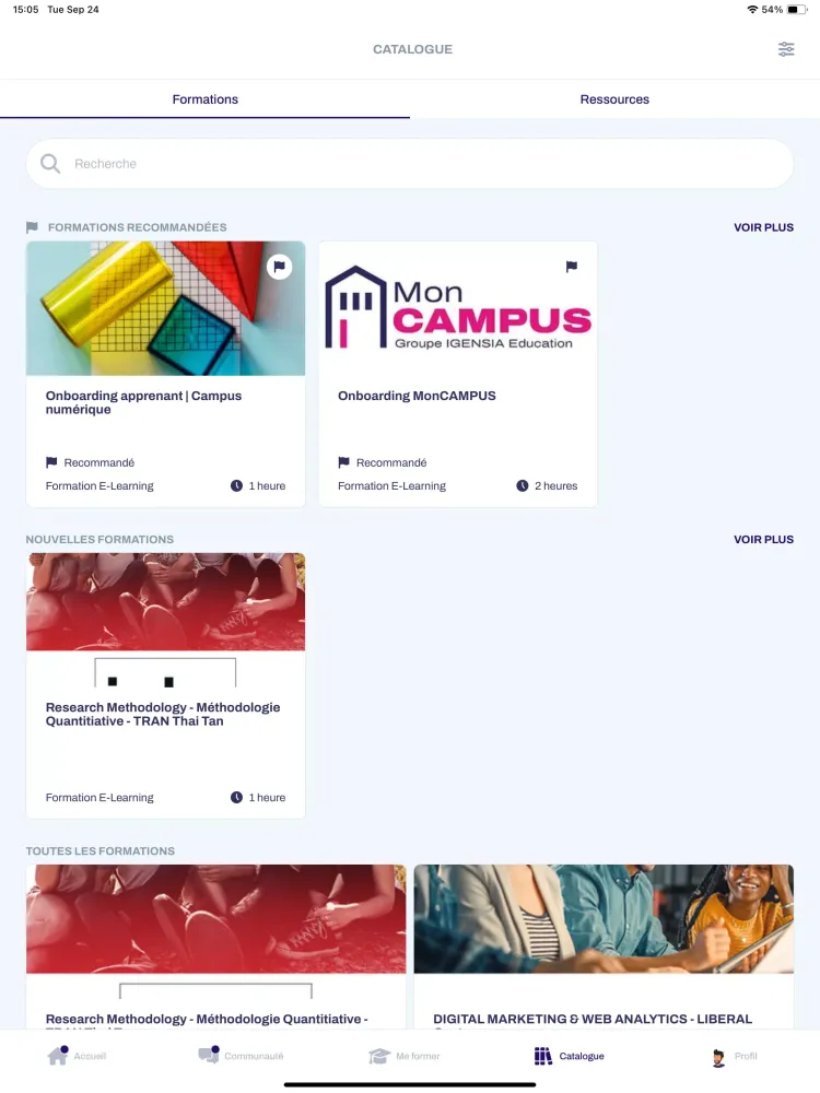 MonCAMPUS Screenshots