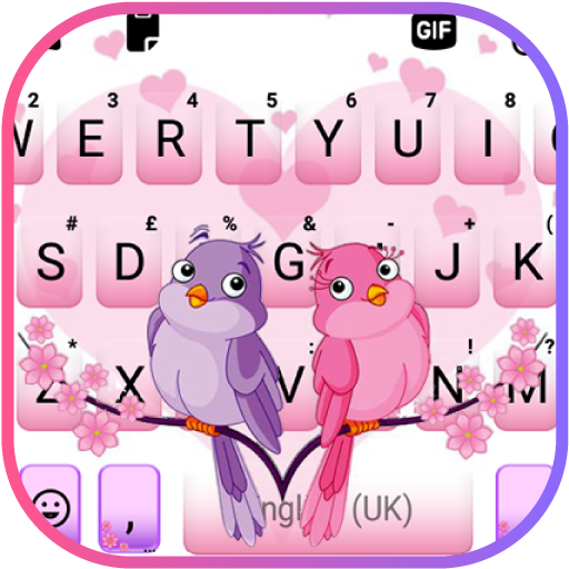 Birds In Love Keyboard Backgro