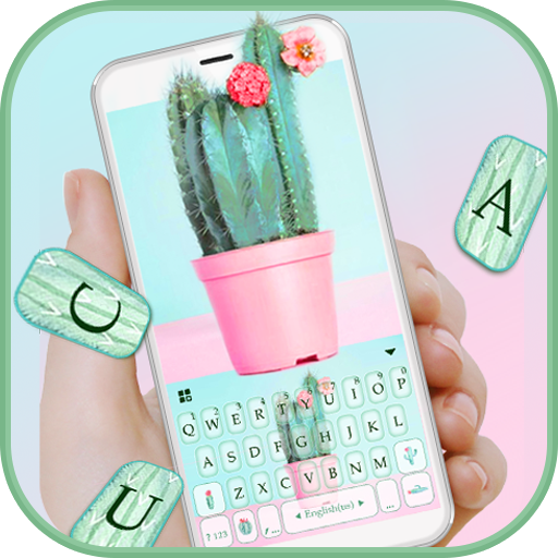Cute Colorful Cactus Keyboard