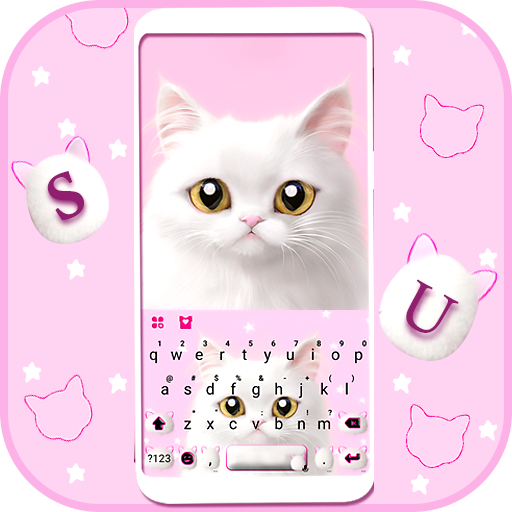 Cute White Cat Themes