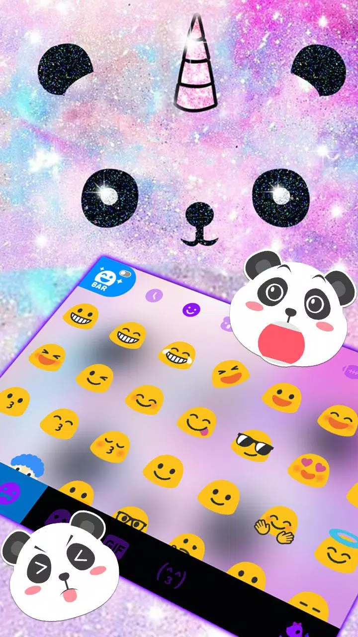 Galaxy Panda Unicorn Theme Screenshots
