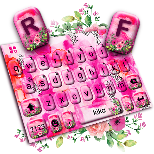 Paint Brush Love Rose Keyboard