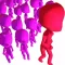 Stickman Crowd in City