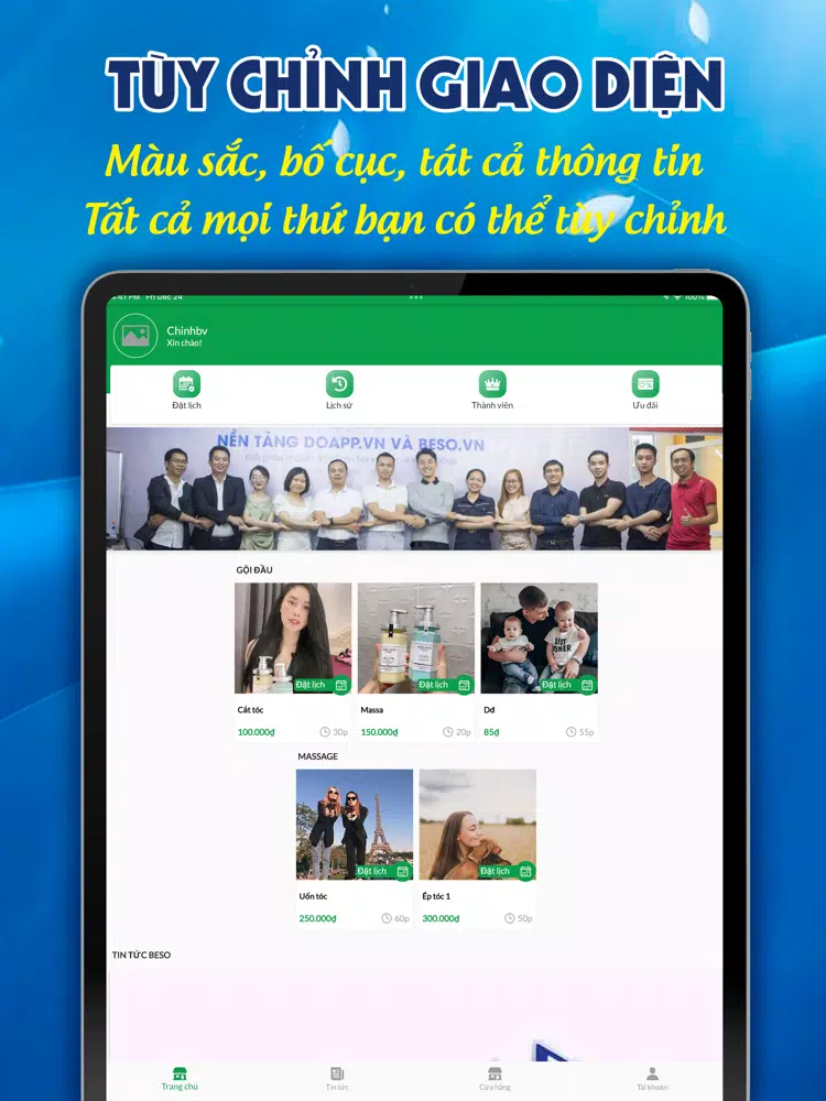 Beso- Health & Beauty Software iPad Screenshots