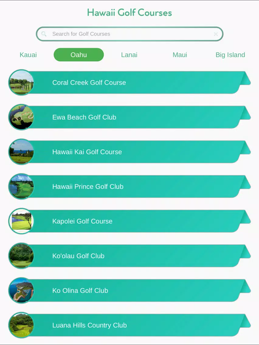 Best Hawaii Golf Courses iPad Screenshots