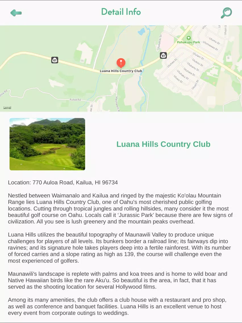 Best Hawaii Golf Courses iPad Screenshots
