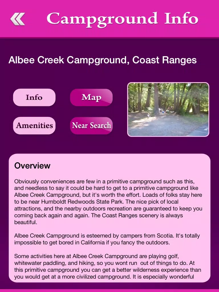 USA Campgrounds and RV Parks iPad Screenshots