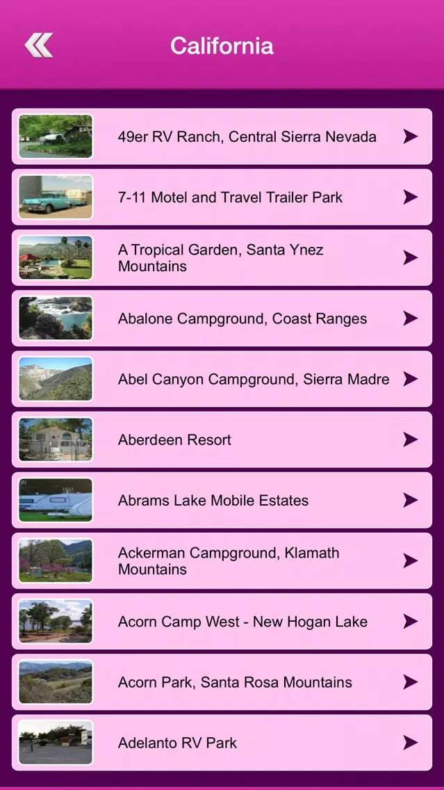 USA Campgrounds and RV Parks Screenshots