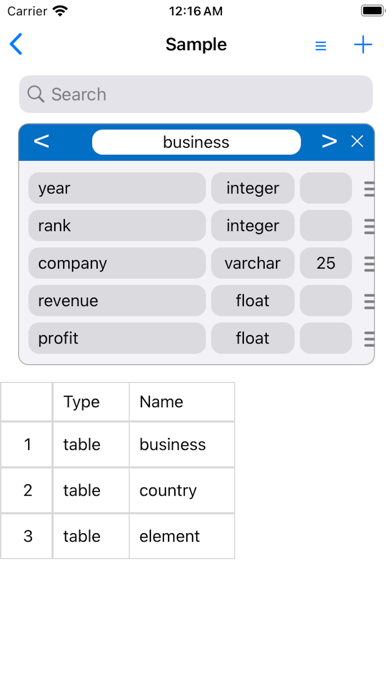 Screenshot di SQLite-Pro