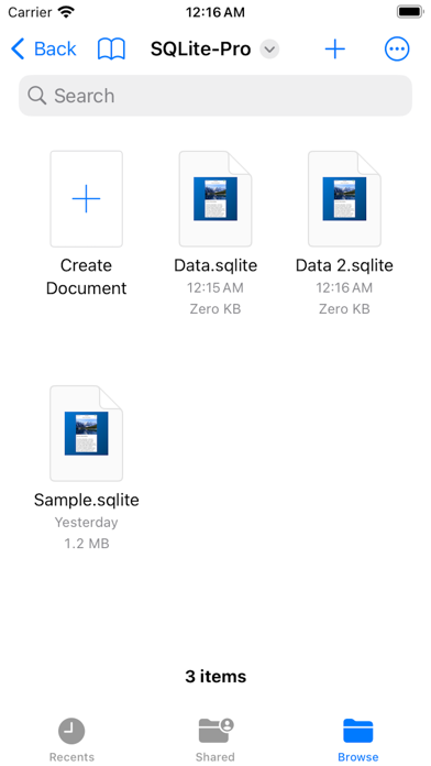 Screenshot di SQLite-Pro