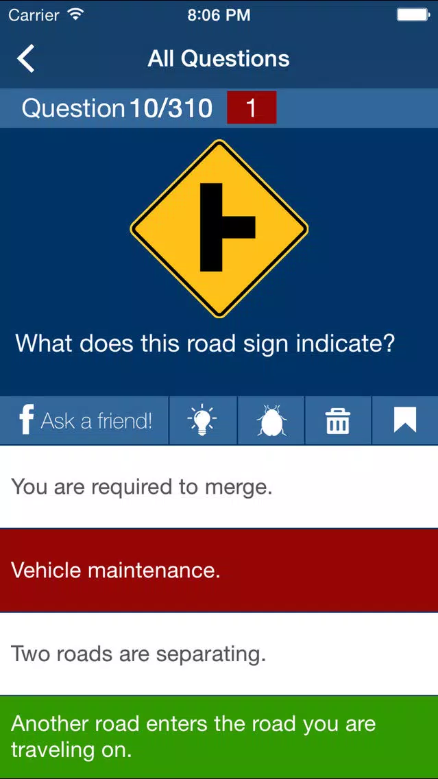 Indiana BMV DMV Exam Prep 2017 Screenshots