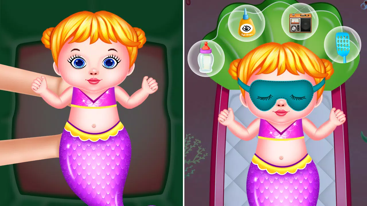 Mermaid Newborn Party Game Screenshots
