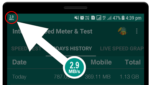 Screenshot di Internet Speed Meter & Speed T