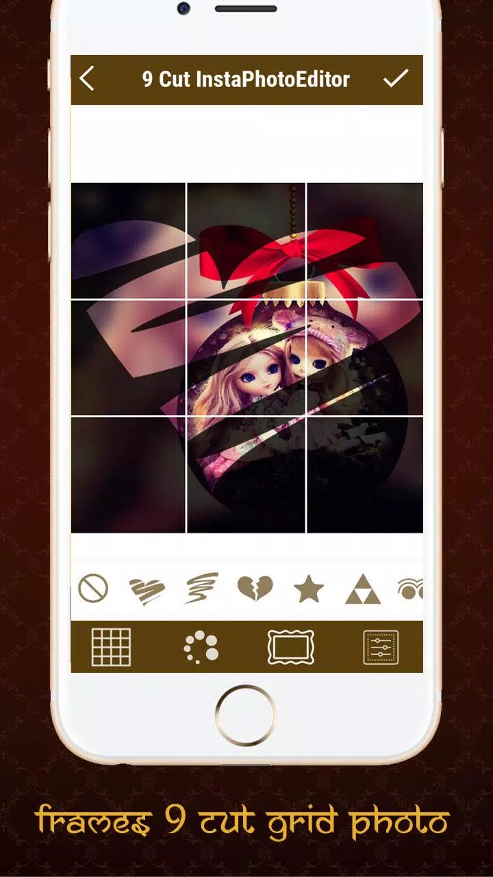 9 Cut Grids Crop Photo Editor Screenshots