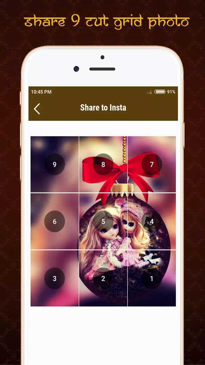 9 Cut Grids Crop Photo Editor Screenshots
