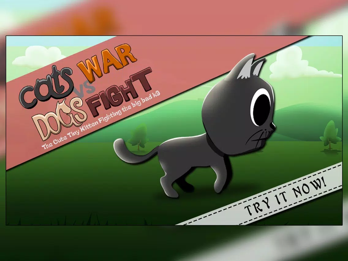 Cats War VS Dogs Fight : The Cute Tiny Kitten Fighting the Big Bad K9 - Free iPad Screenshots