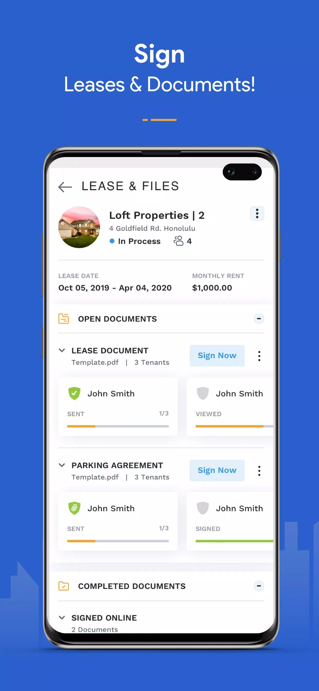 Innago Landlord & Tenant App Screenshots