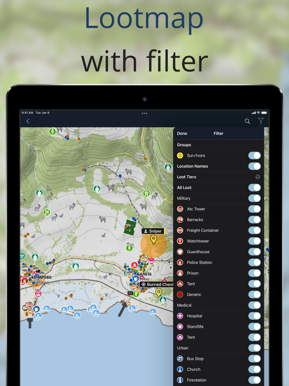 iZurvive - DayZ Maps iPad 應用截圖