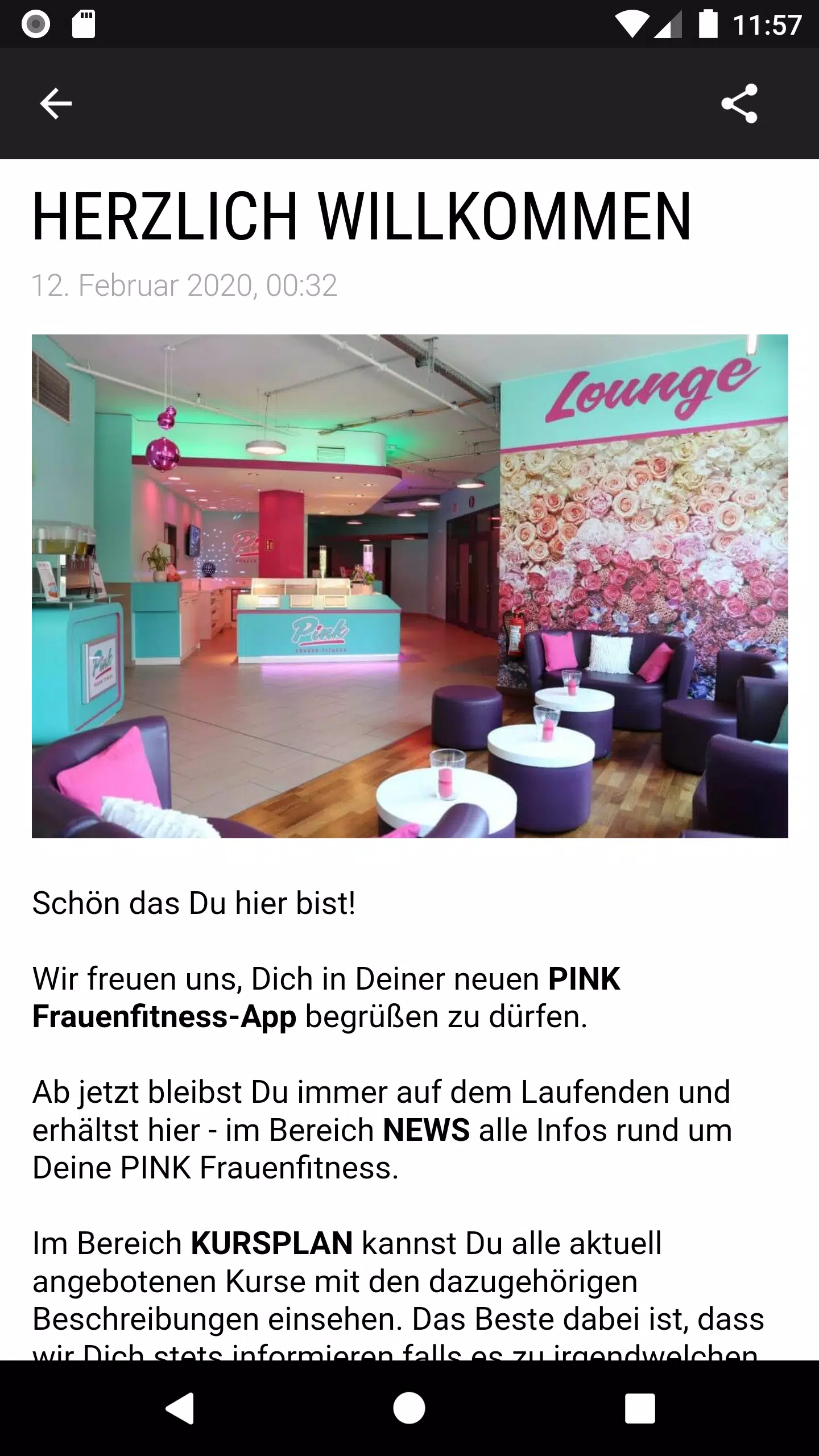 PINK Frauen Fitness Screenshots