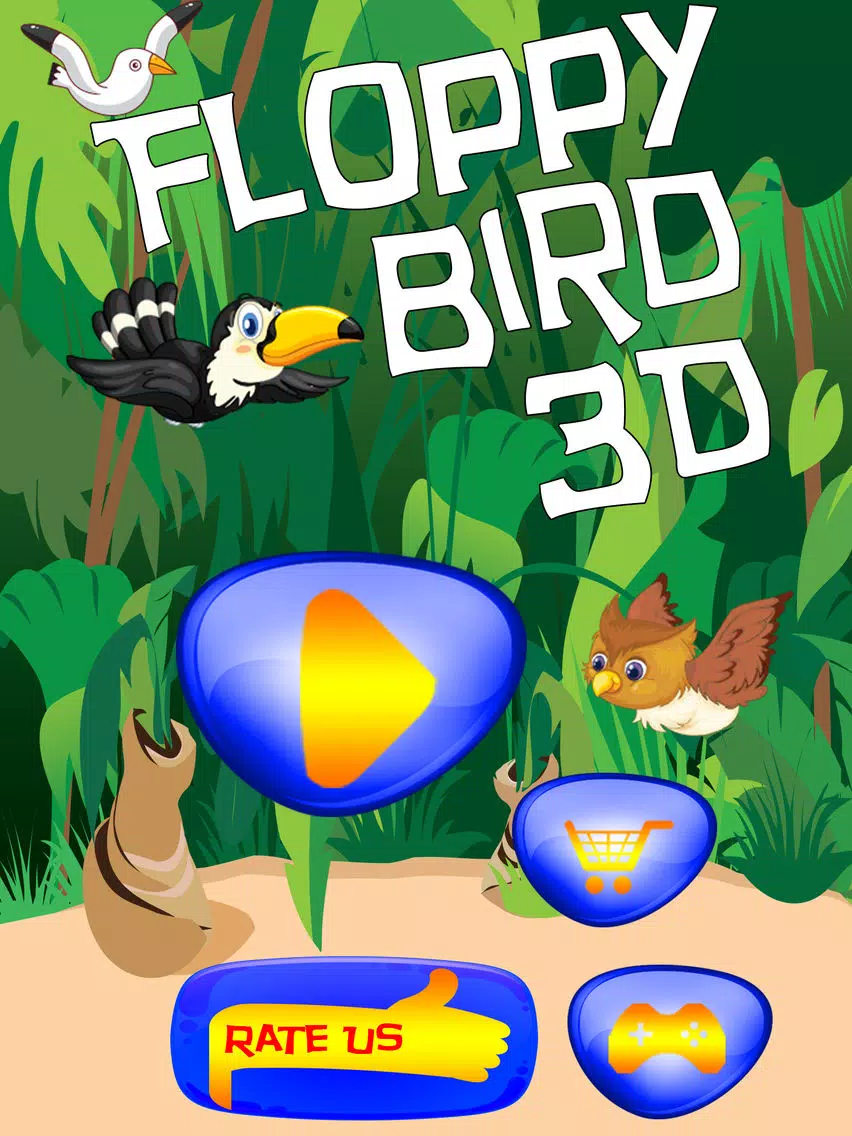 Capturas de pantalla de Floppy Bird 3D - infinity running birds in sky iPad 