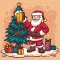 Hand Drawn Santa Emojis