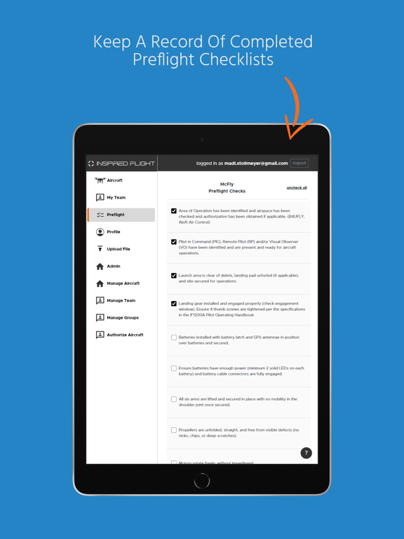 PilotGo IFT iPad Screenshots