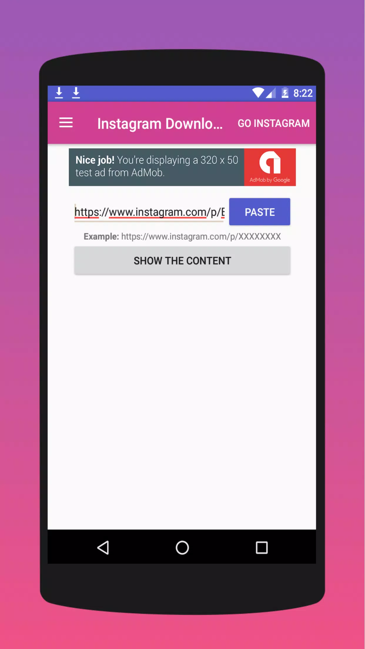 instadown - img and video loader 2018 स्क्रीनशॉट