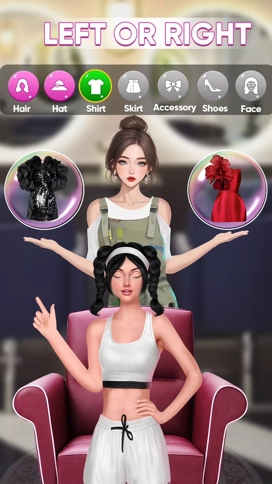 Left or Right: Bridal Dress up Screenshots