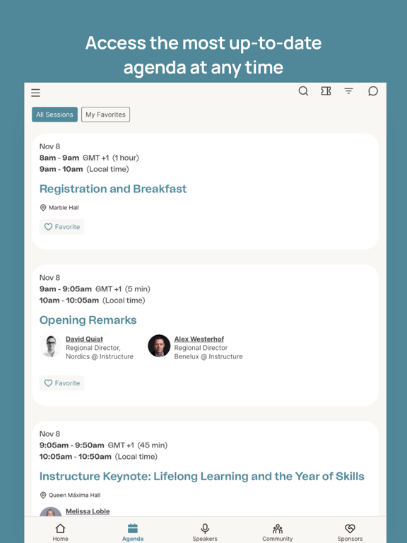 Instructure Events iPad Screenshots