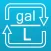 US gallons to liters and L to US gal Converter