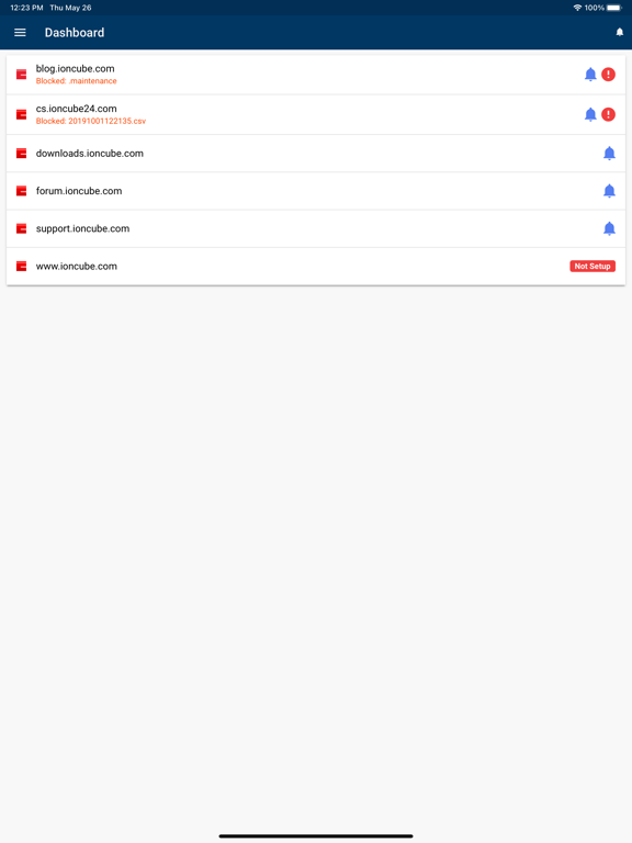ionCube24 Companion iPad Screenshots