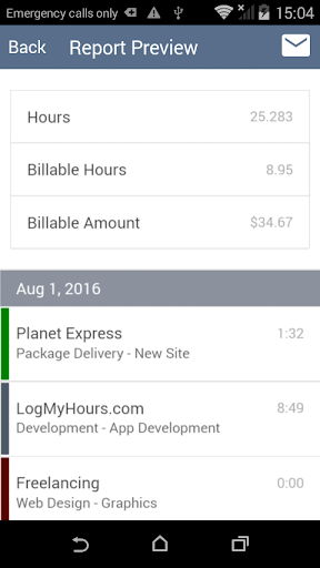Screenshot di Log My Hours - Time Tracking