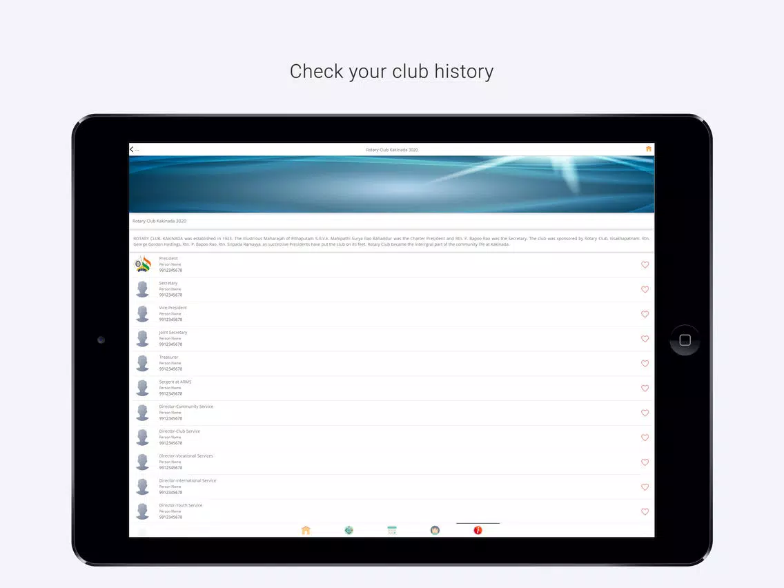 Rotary 3020 iPad Screenshots