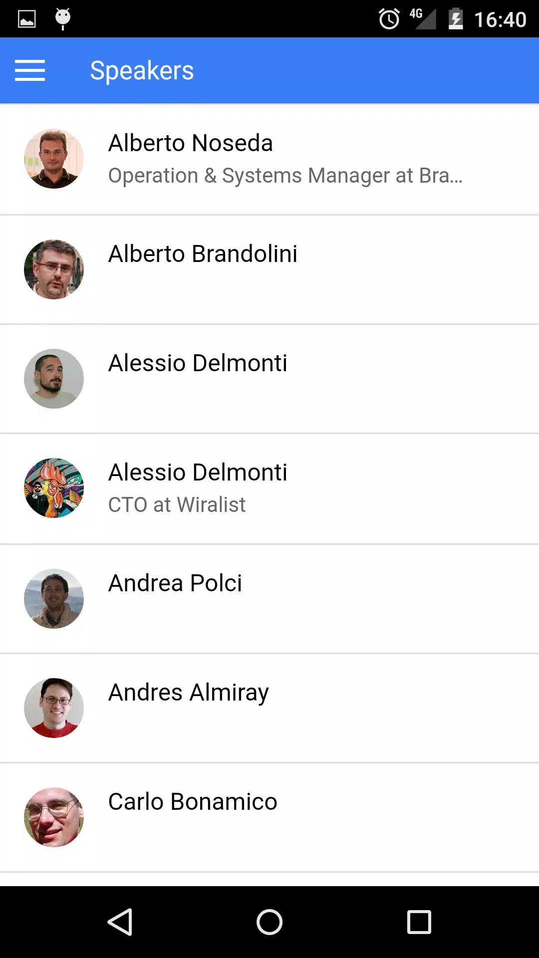 VoxxDays Ticino - Demo App Screenshots